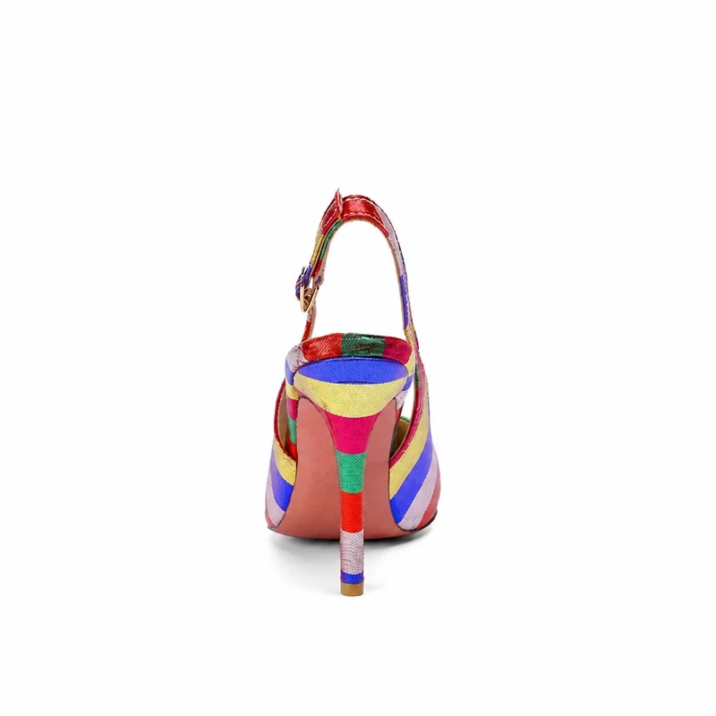 Women's 10 - 13 cm Multicolor Pump Style Heeled Sandal