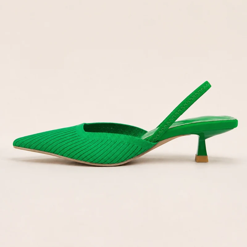 Elegant Green Sandal with Heel