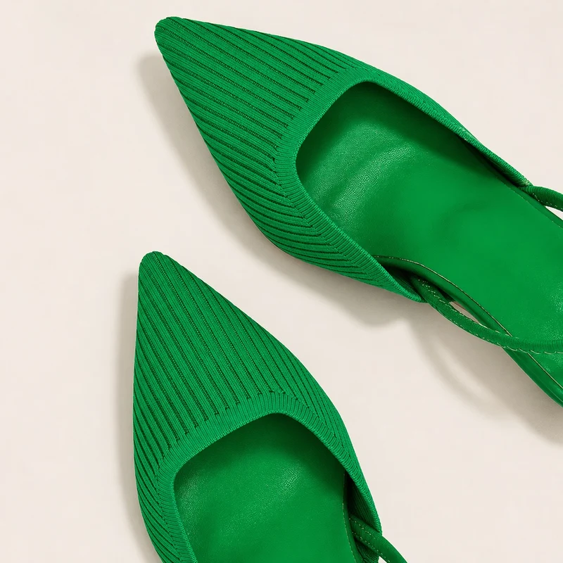 Elegant Green Sandal with Heel
