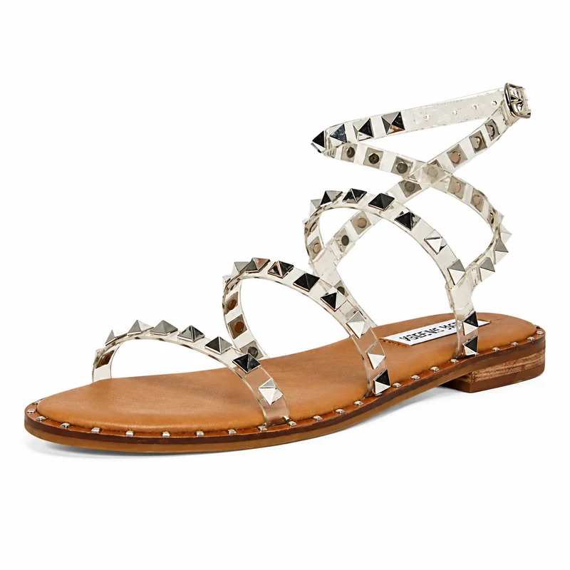 Studded Sandal with Clear Straps