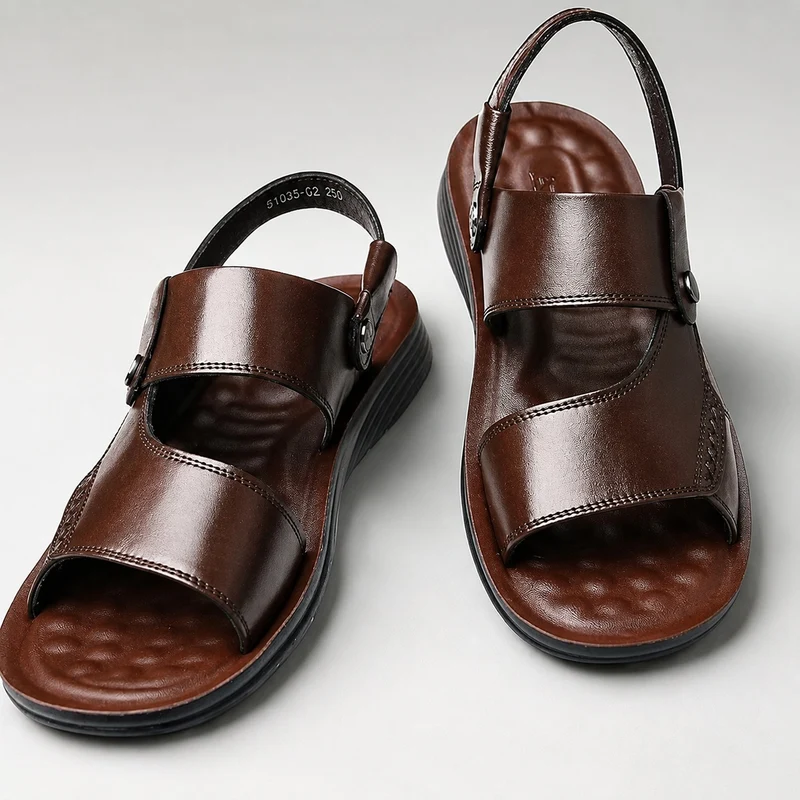 Men's Breathable and Non-Slip Leather Sandals
