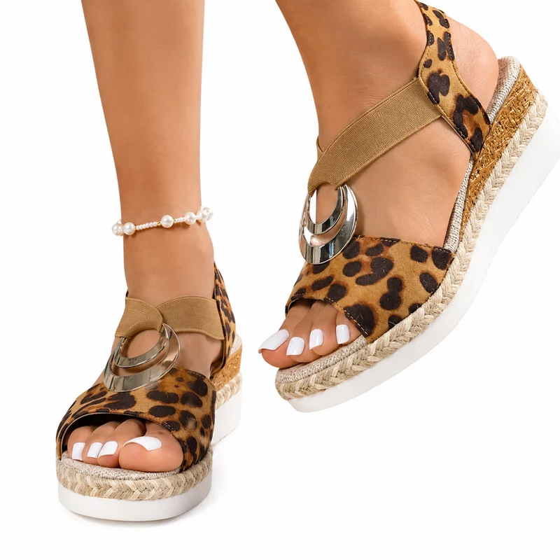 Leopard Open and Non-Slip Sandal
