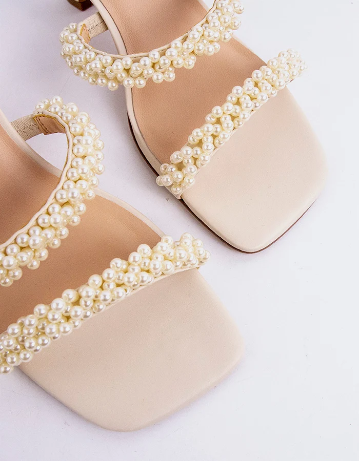 Novie Cream Leather