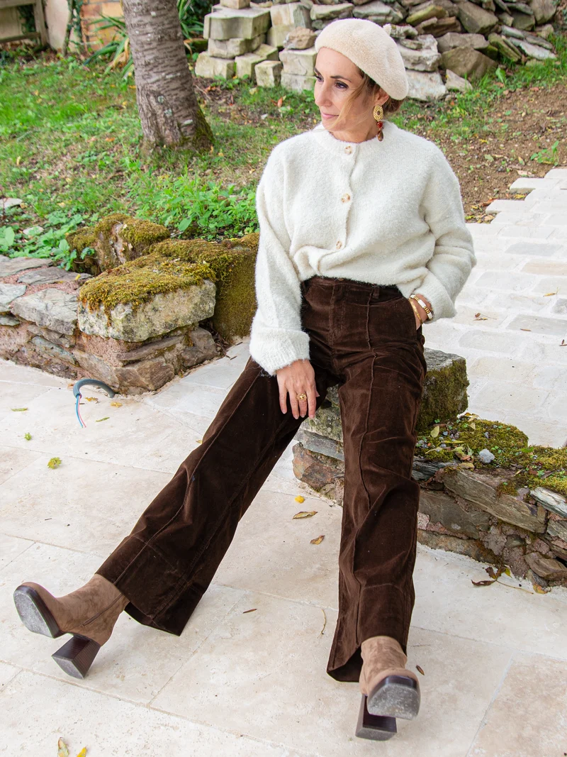 Pantalon velours marron PAOLA La Petite Étoile