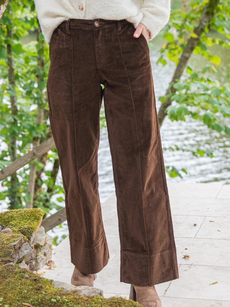 Pantalon velours marron PAOLA La Petite Étoile