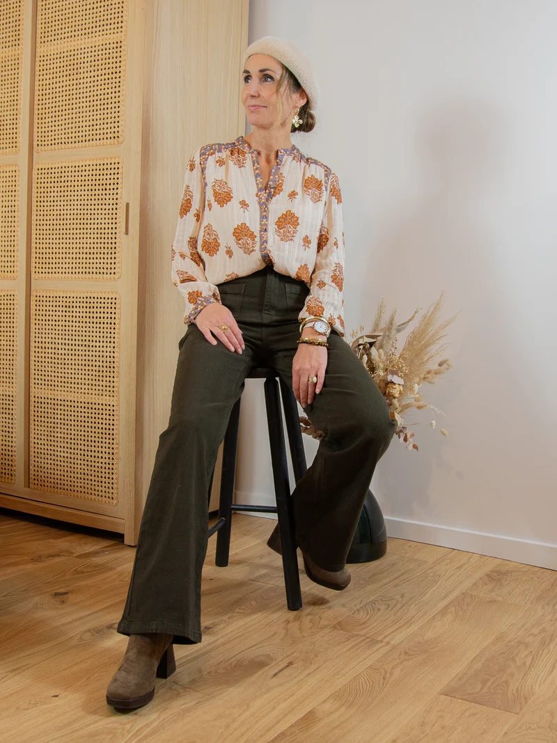 Jeans denim chocolat GASPARD Oraije