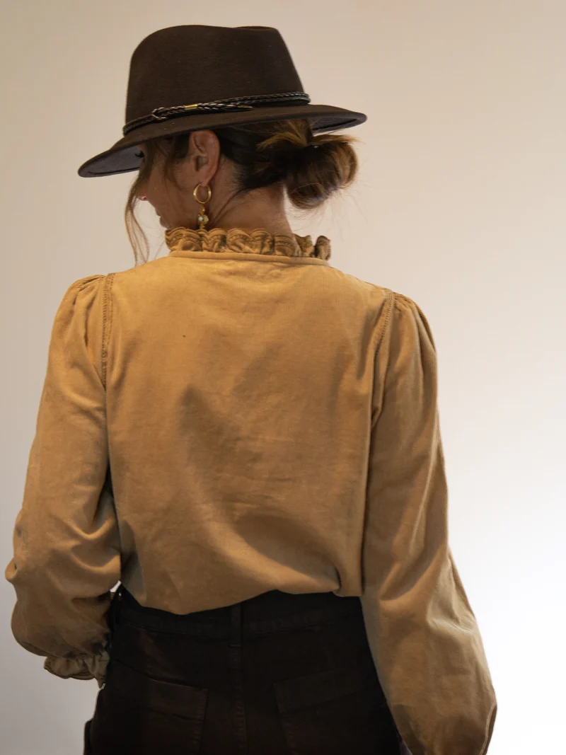 Blouse velours beige BERIZA La Petite Étoile