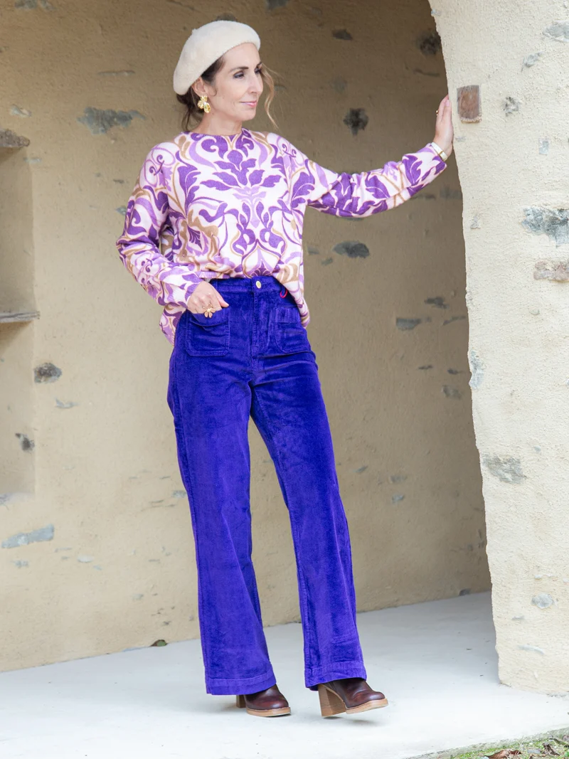 Pull violet arabesque MADY La Petite Étoile