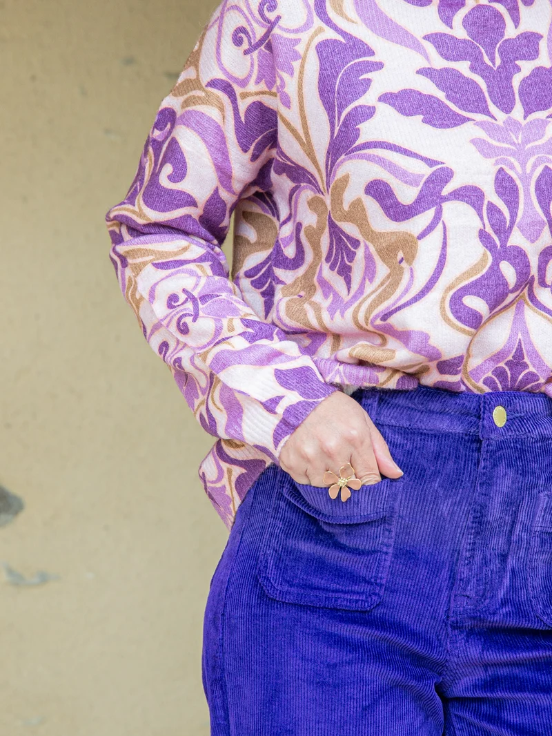 Pull violet arabesque MADY La Petite Étoile