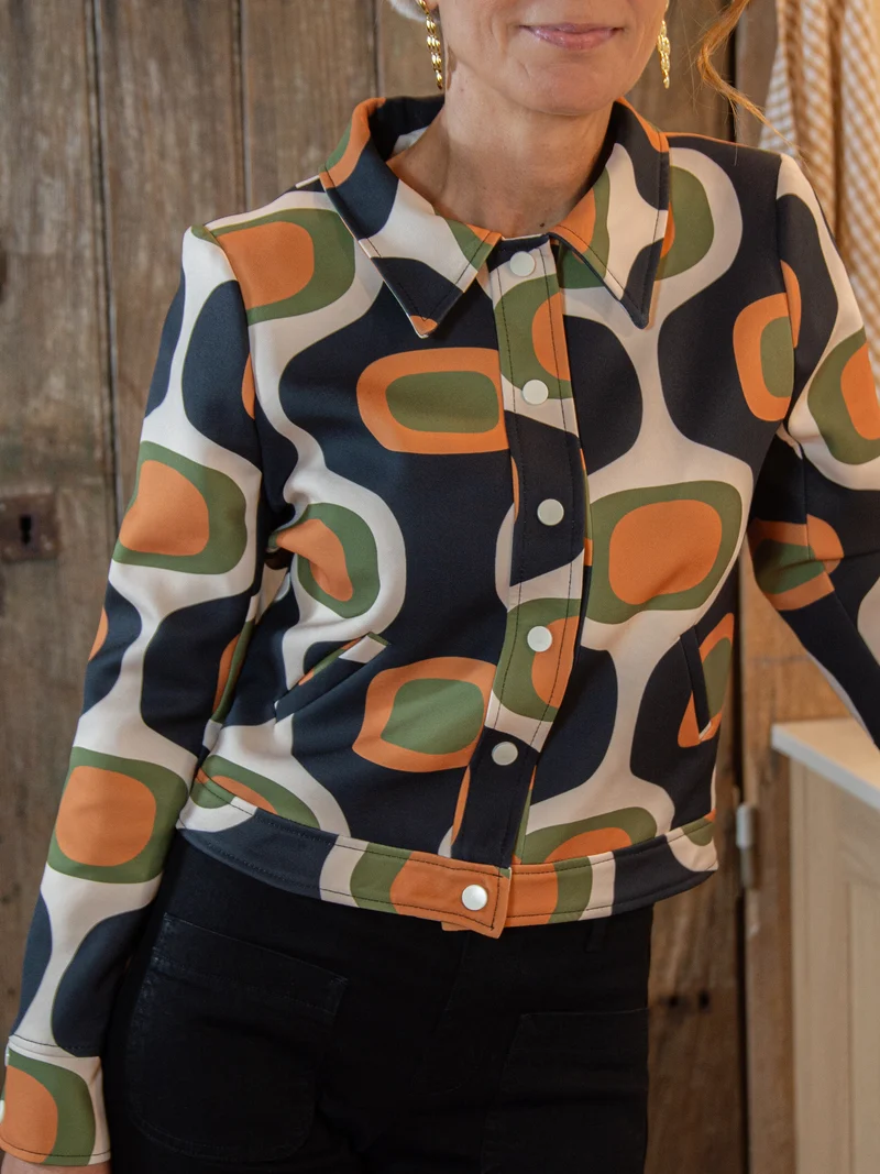 Veste SEVENTIES n°172 noir Hippocampe