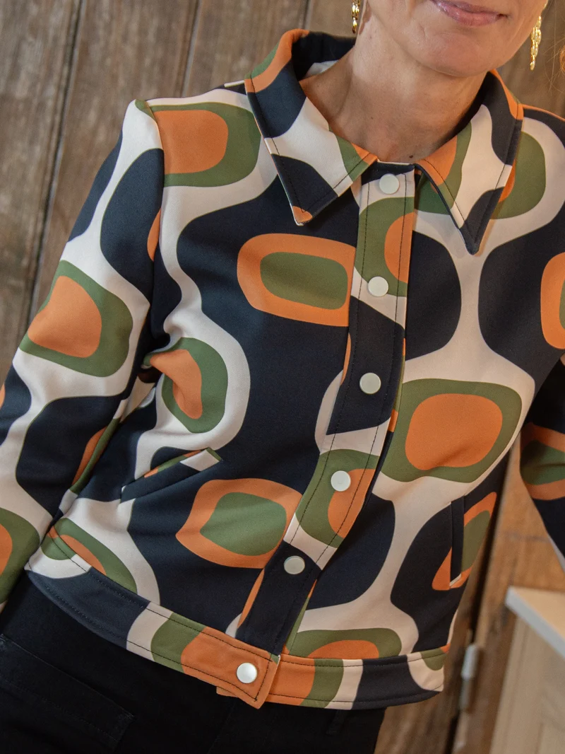 Veste SEVENTIES n°172 noir Hippocampe