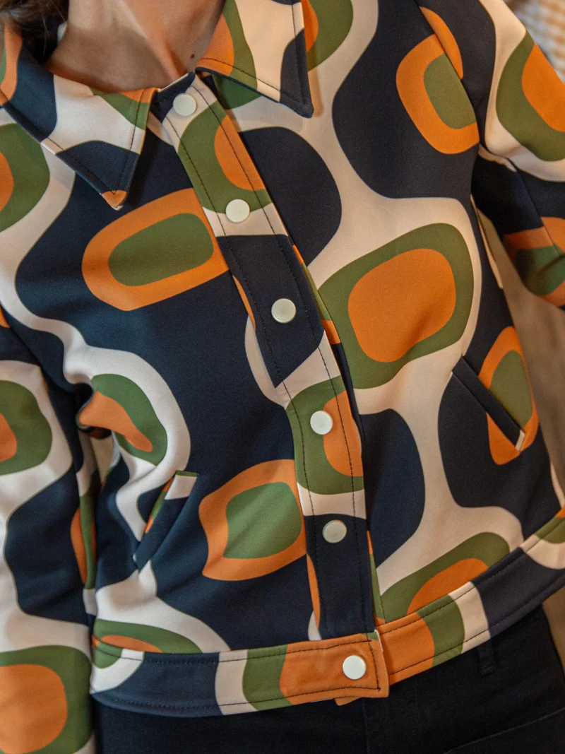 Veste SEVENTIES n°172 noir Hippocampe