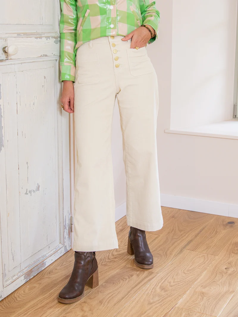 Pantalon velours écru ATLANTA La Petite Étoile