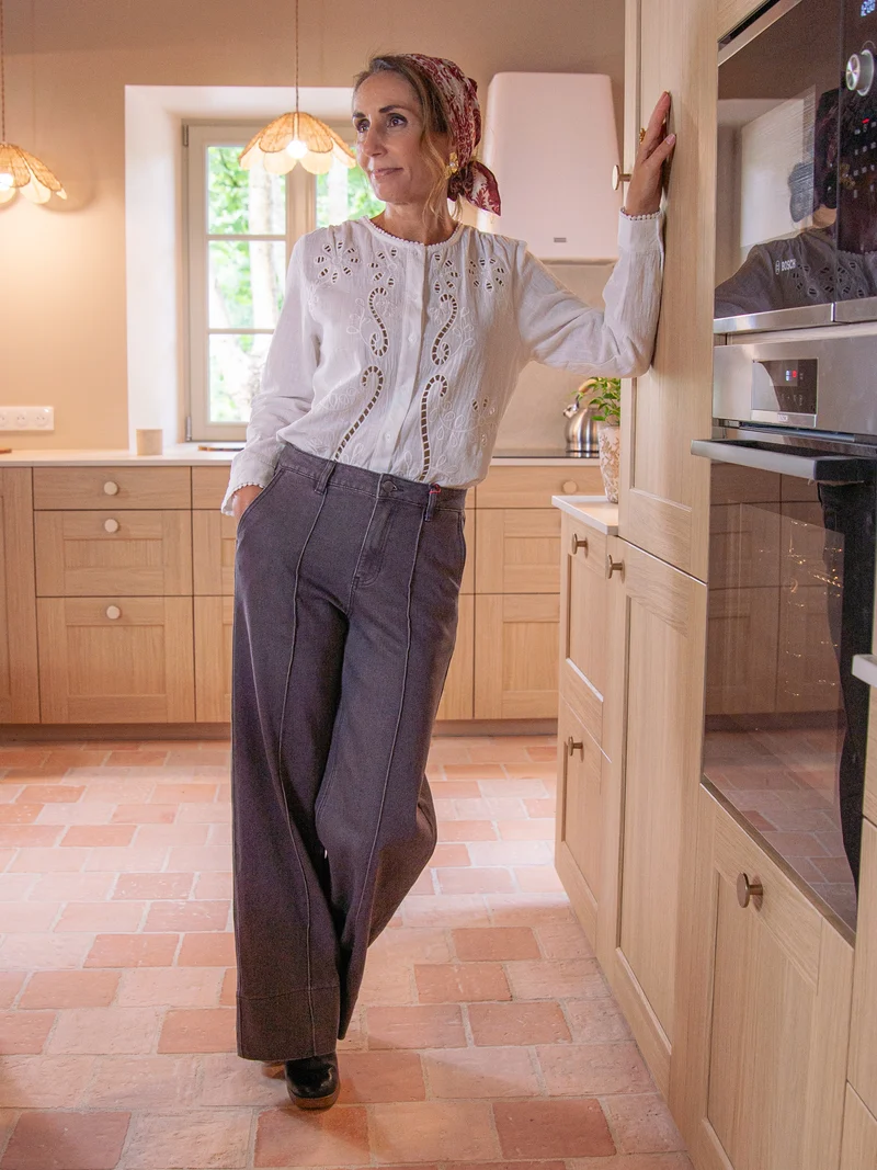 Jean droit gris PAOLA La Petite Étoile
