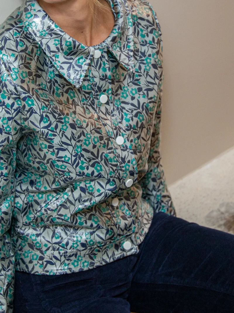 Veste enduit gris marine JACQUARD n°176 Hippocampe
