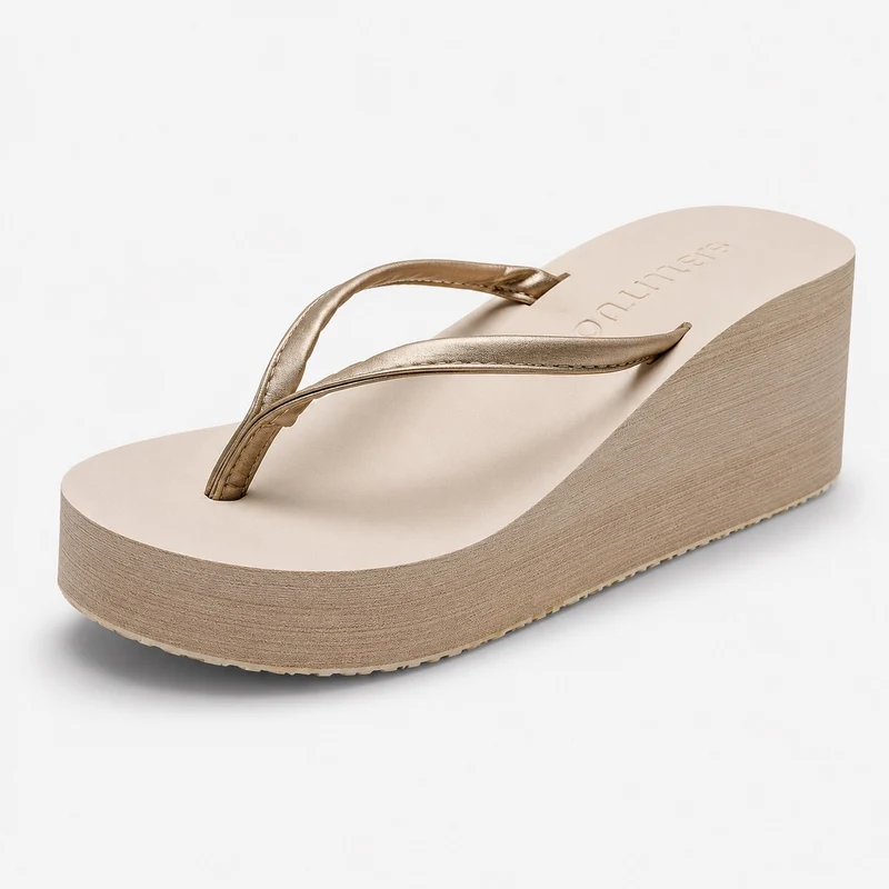 Modern Women's Flip Flop Sandal with Wedge Sole