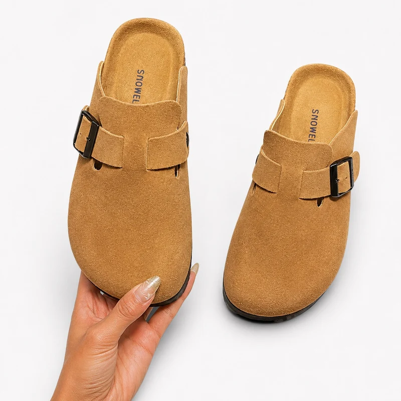 Women's Suede Platform Style Clog Sandal