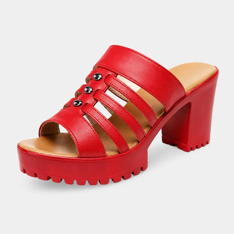 Women's Platform Style Clog Sandal with Square Heel