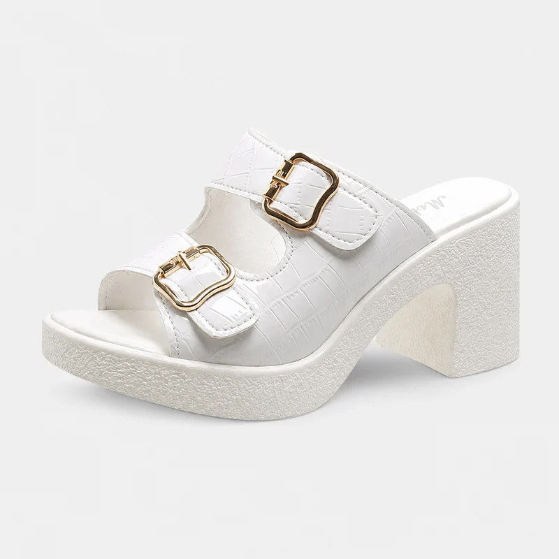 Women's Open Toe Clog Sandal with Heel