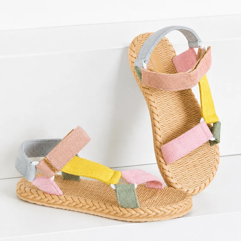 Multicolored Women's Summer Style Scratch Sandal