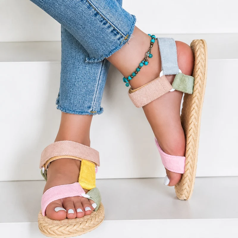 Multicolored Women's Summer Style Scratch Sandal