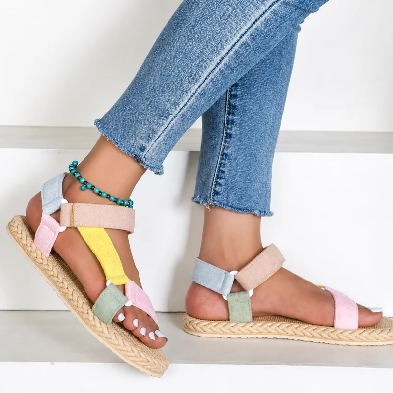 Multicolored Women's Summer Style Scratch Sandal