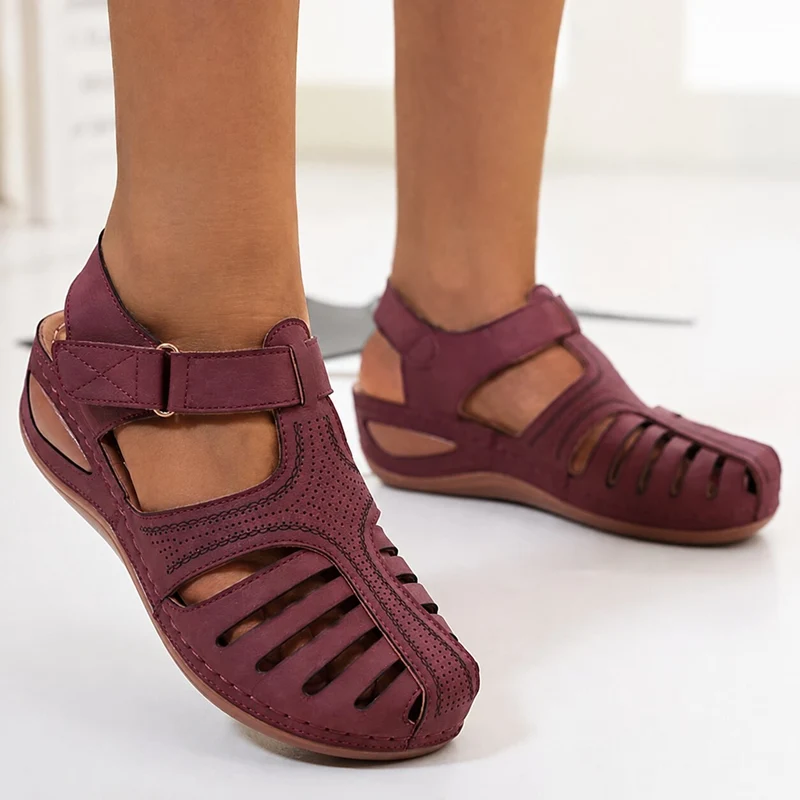 Women's Wedge Heel Sandal with Buckle
