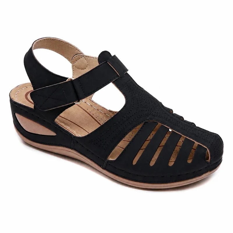 Women's Wedge Heel Sandal with Buckle