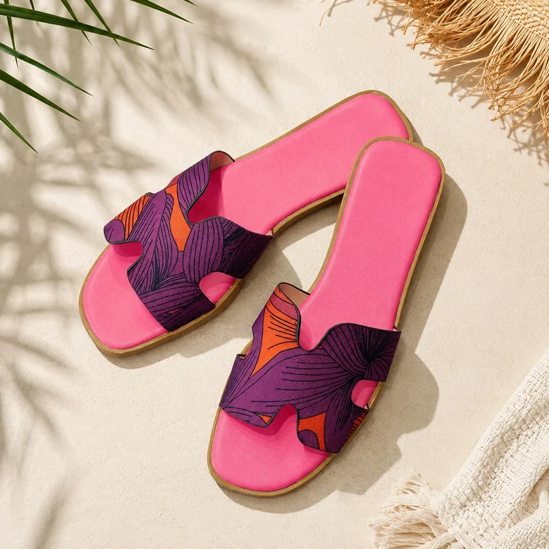 Floral Design Thong Style Sandal