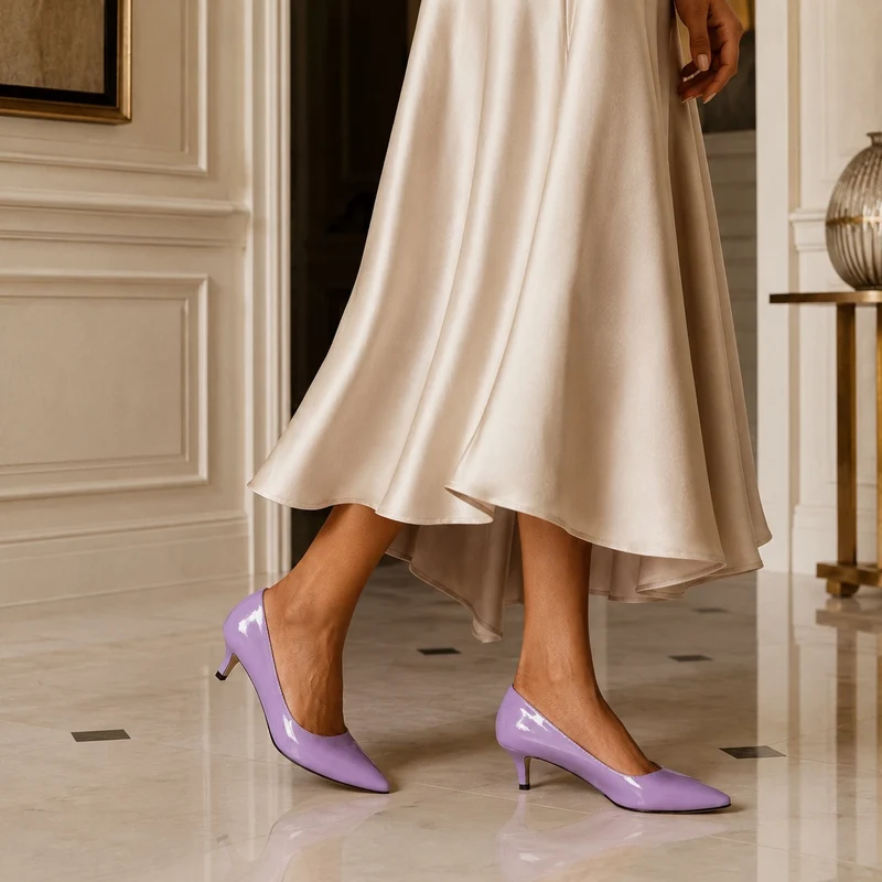 Women's 5 - 7 cm Purple High Heel Sandal in Pump Style