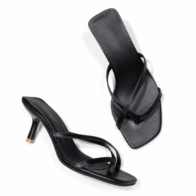 Women's 5 - 7 cm Open Heel Sandal with Thin Straps