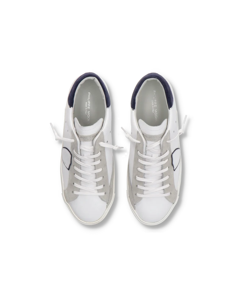 Men's Prsx Low-Top Sneakers in Suede, White and Blue