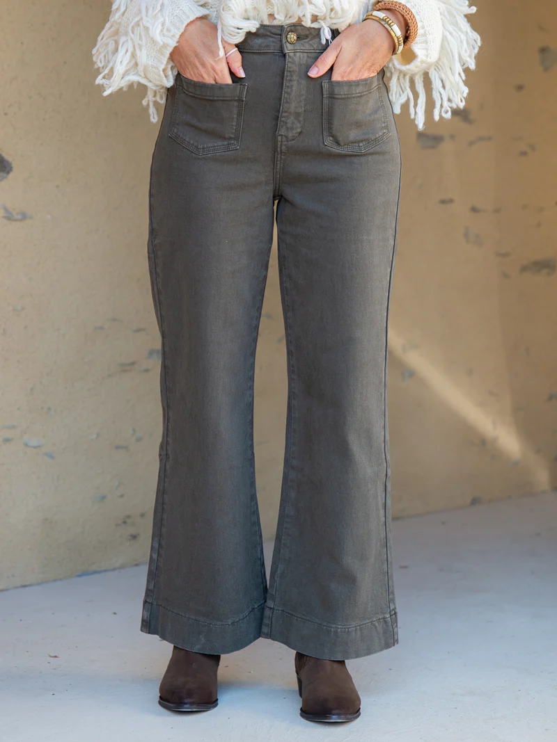 Jeans denim kaki GASPARETTE Oraije