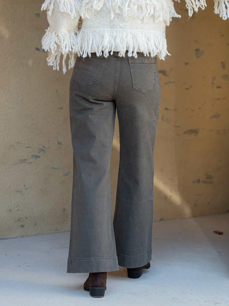 Jeans denim kaki GASPARETTE Oraije