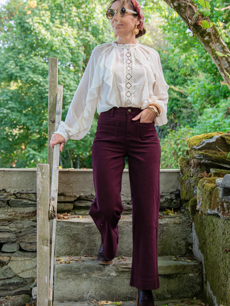 Jeans denim bordeaux GASPARETTE Oraije