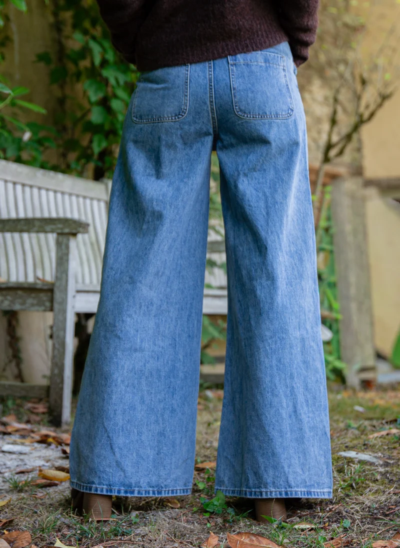 Jeans en denim vintage poches tressées LYDIE Oraije