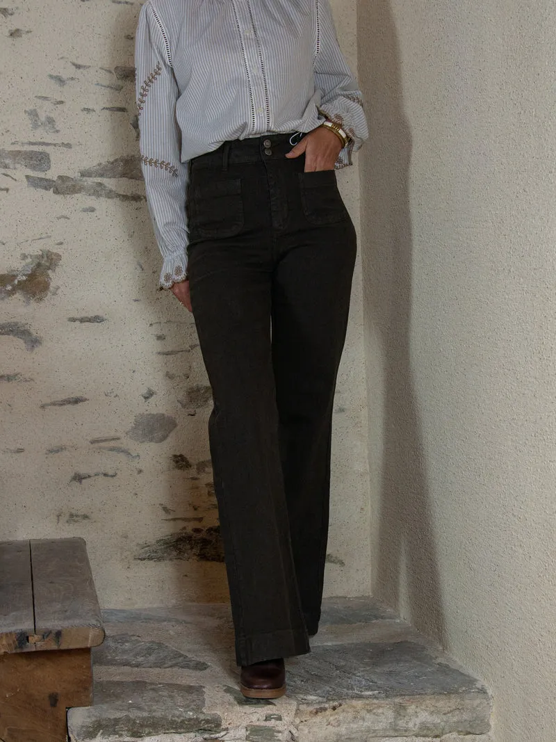 Jeans denim chocolat ELENA Oraije