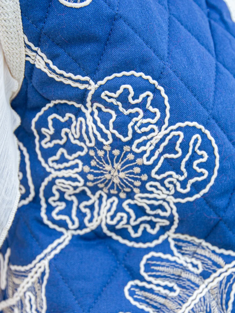 Veste marine matelassée sans manche BELINDA