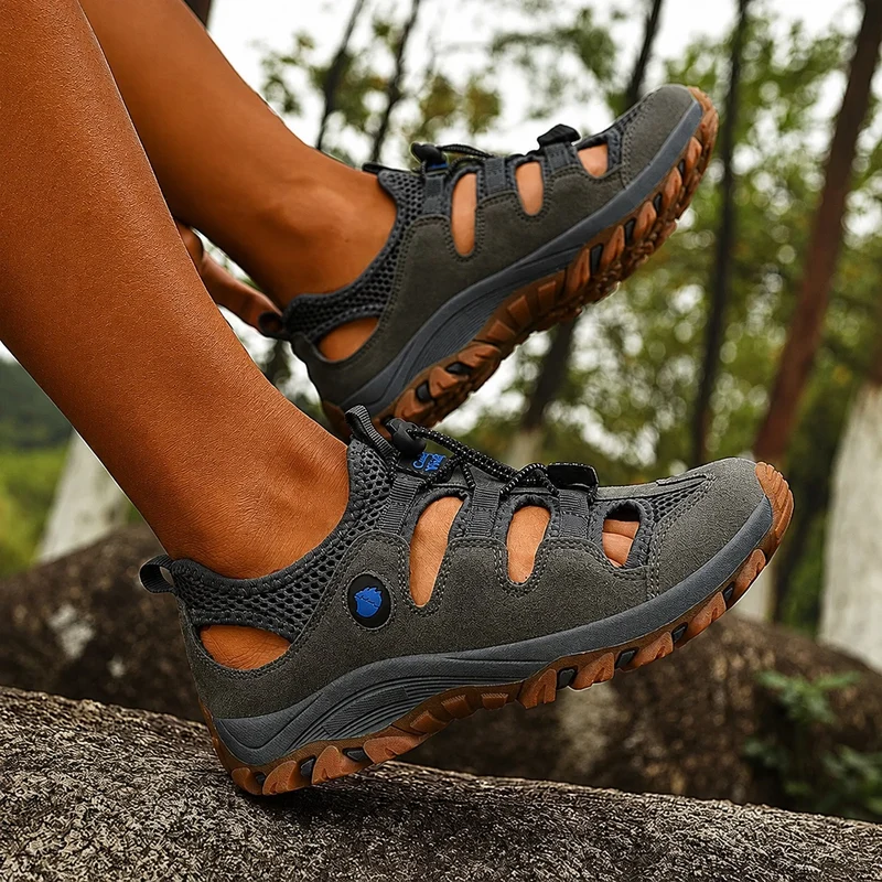 Men's Leather and Non-Slip Sport Sandal
