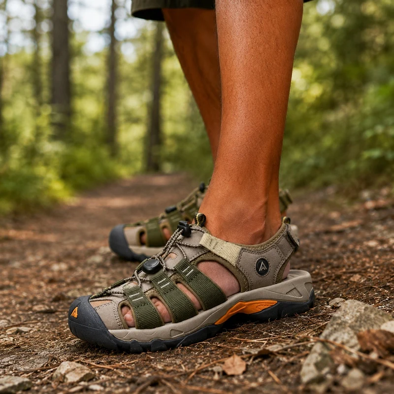 Comfortable and flexible men's hiking sandals
