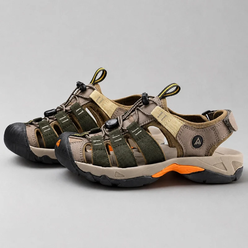 Comfortable and flexible men's hiking sandals