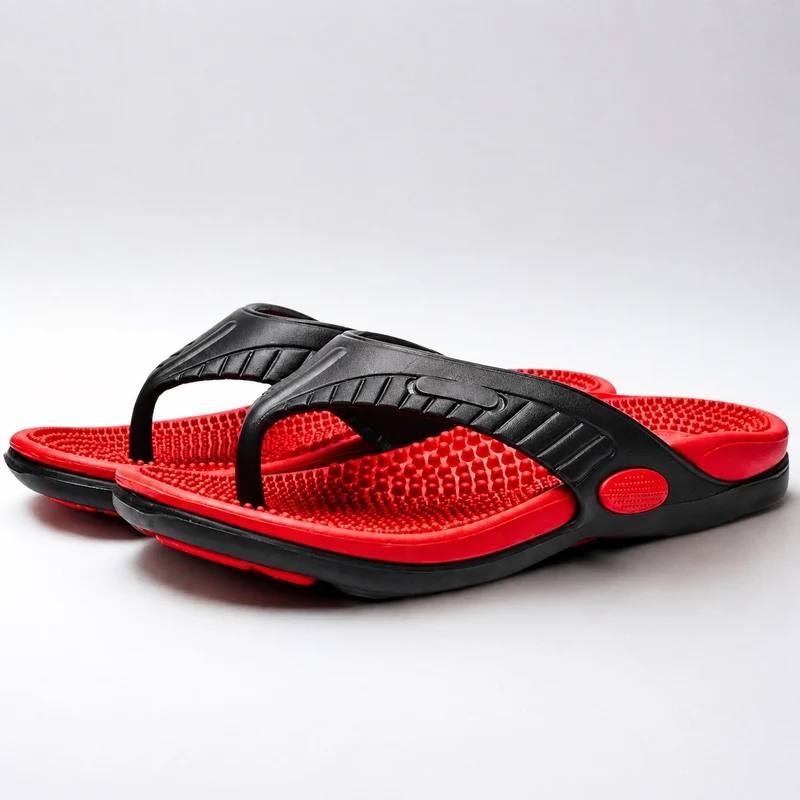 Men's Flip-Flop Style Beach Sandal with Massaging Sole
