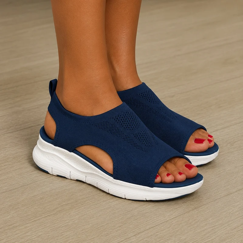 Comfortable Women's Sandal in Elastic Fabric