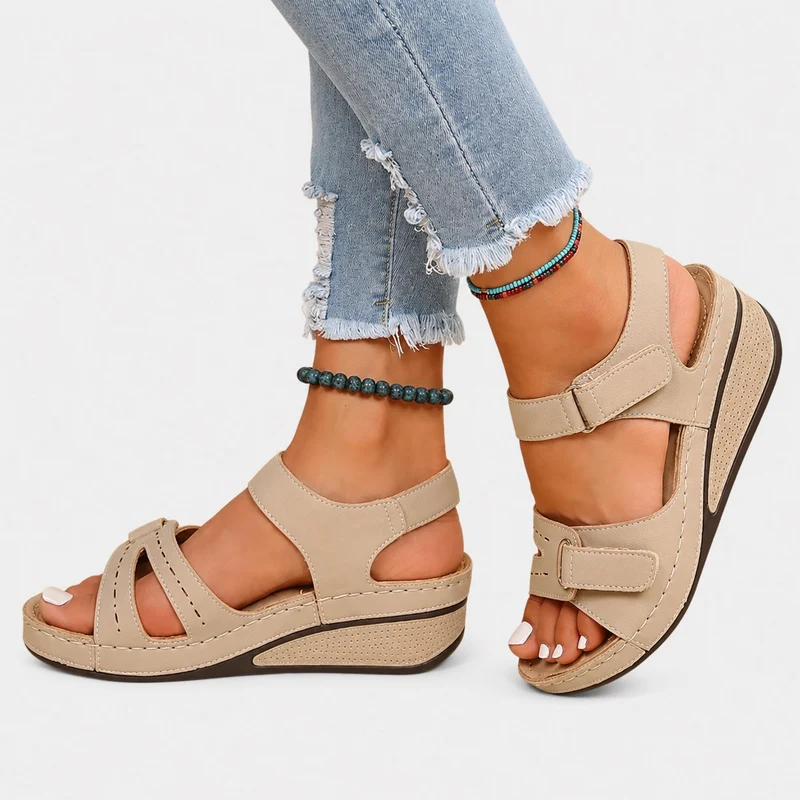 Women's Orthopedic Wedge Sandal with Straps