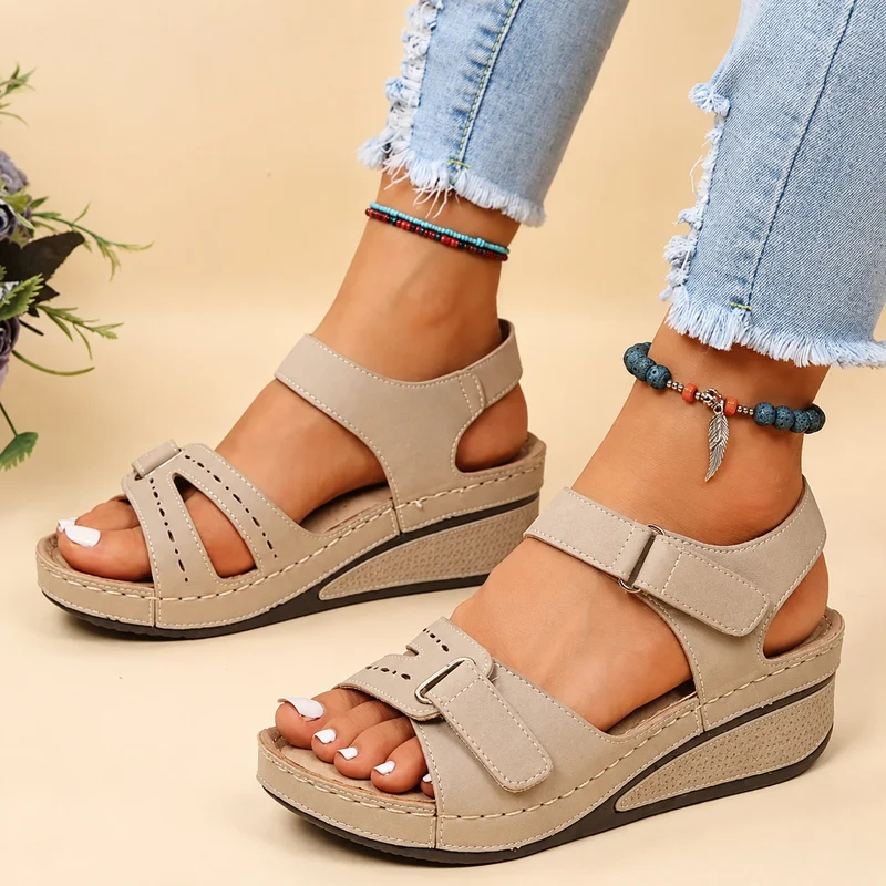 Women's Orthopedic Wedge Sandal with Straps