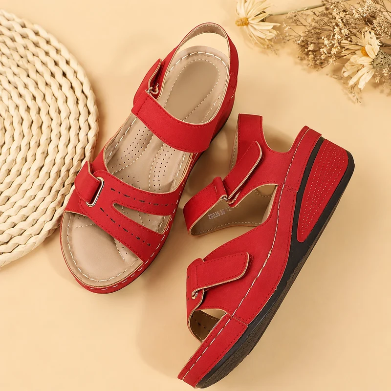 Women's Orthopedic Wedge Sandal with Straps