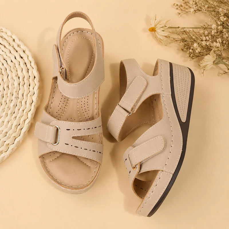 Women's Orthopedic Wedge Sandal with Straps
