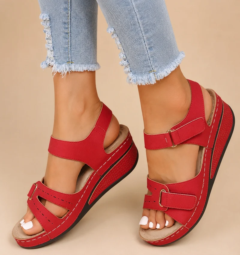 Women's Orthopedic Wedge Sandal with Straps