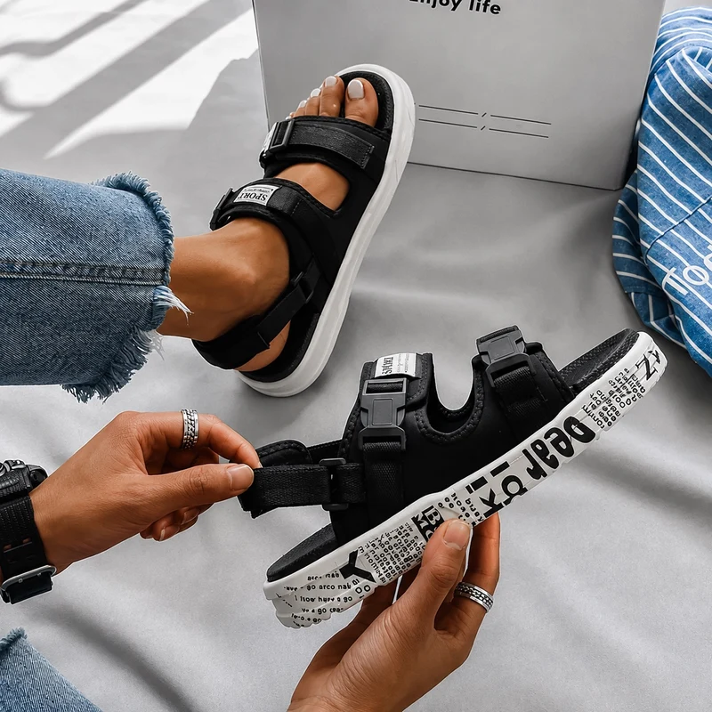 Women's Scratch Sandal with Side Inscription