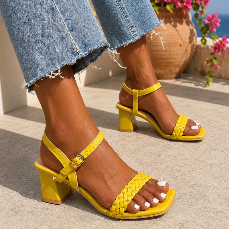 Comfortable and Trendy Women's Heeled Sandal